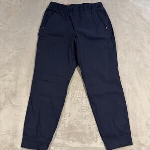 Eddie Bauer Fleece Lined Jogger Pant Women’s Size 14 Blue- New Zip Pockets